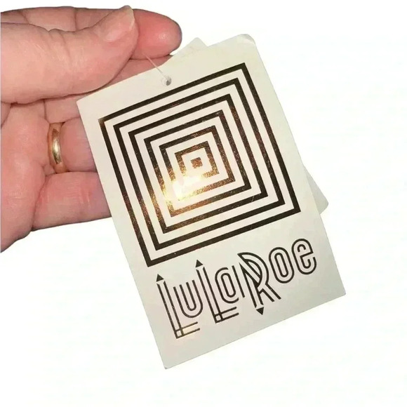 Lularoe Xs Elegant Carly in a black, gold , and‎ grey chevron pattern. NWT. - Picture 3 of 10